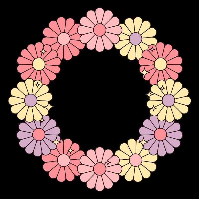 Couronne de fleurs vibrantes