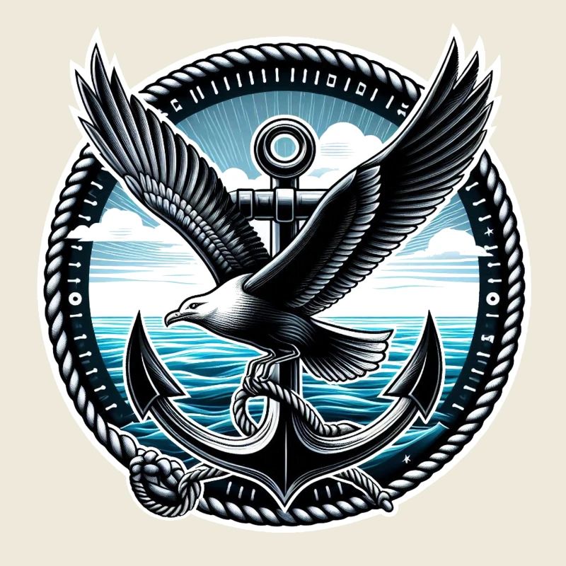 Seagull with anchor