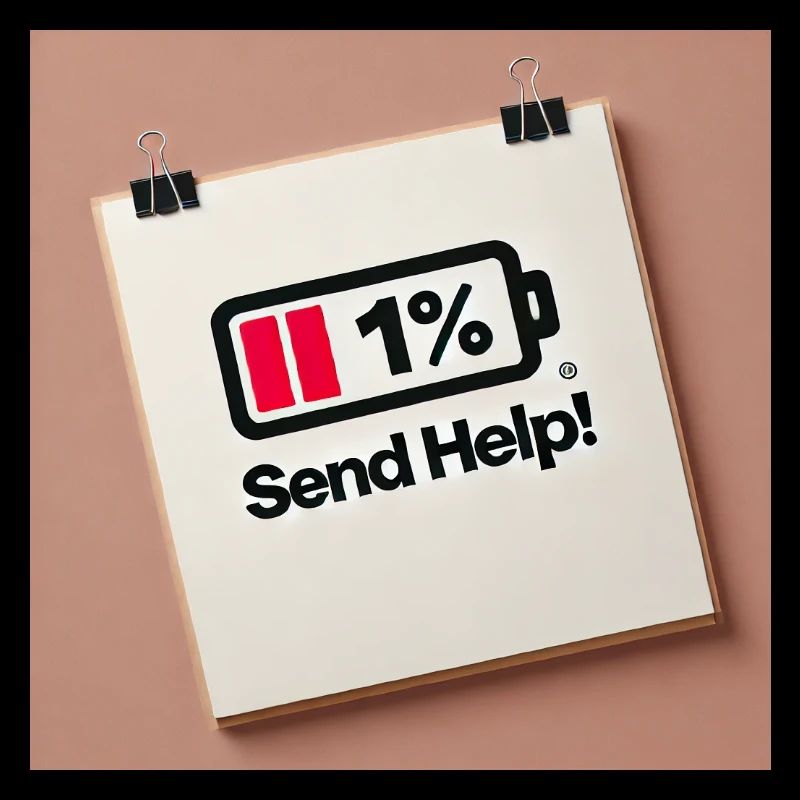 Send Help! – Battery almost empty | Funny Emergency Des
