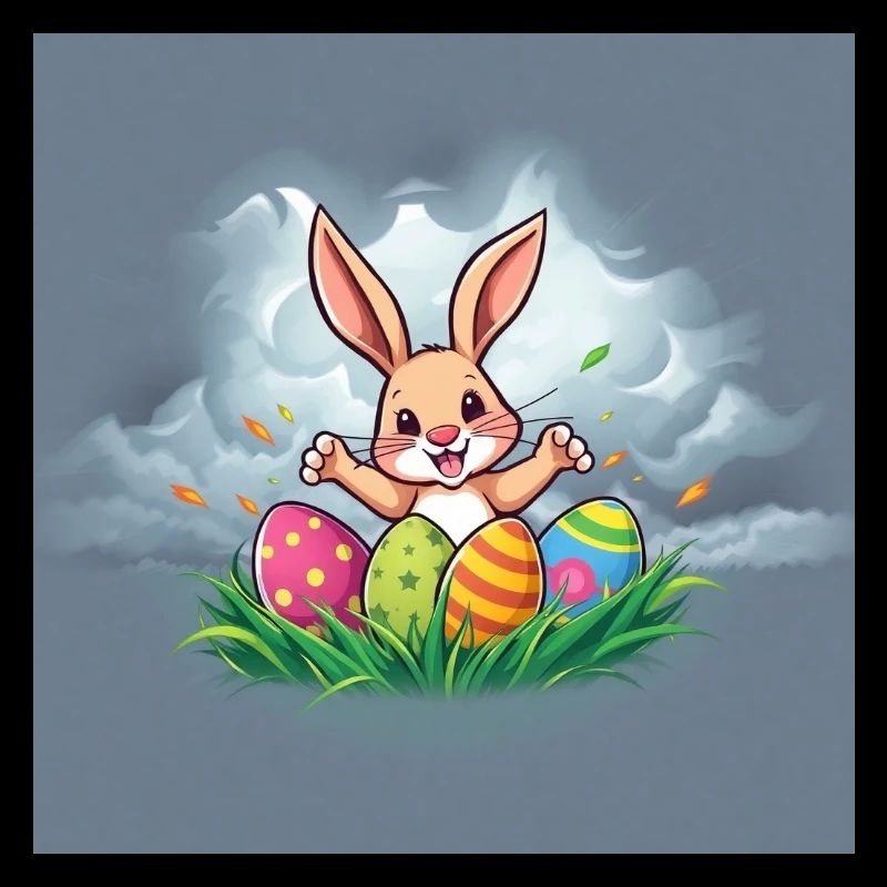 Fluffy Bunny & Happy Easter