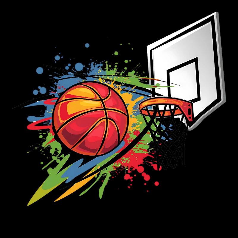 Basketball coloré Tie Dye Couleur Splash Hoop Net