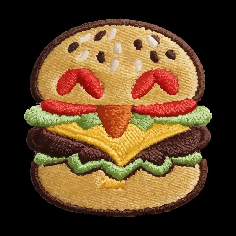 Burger brodé