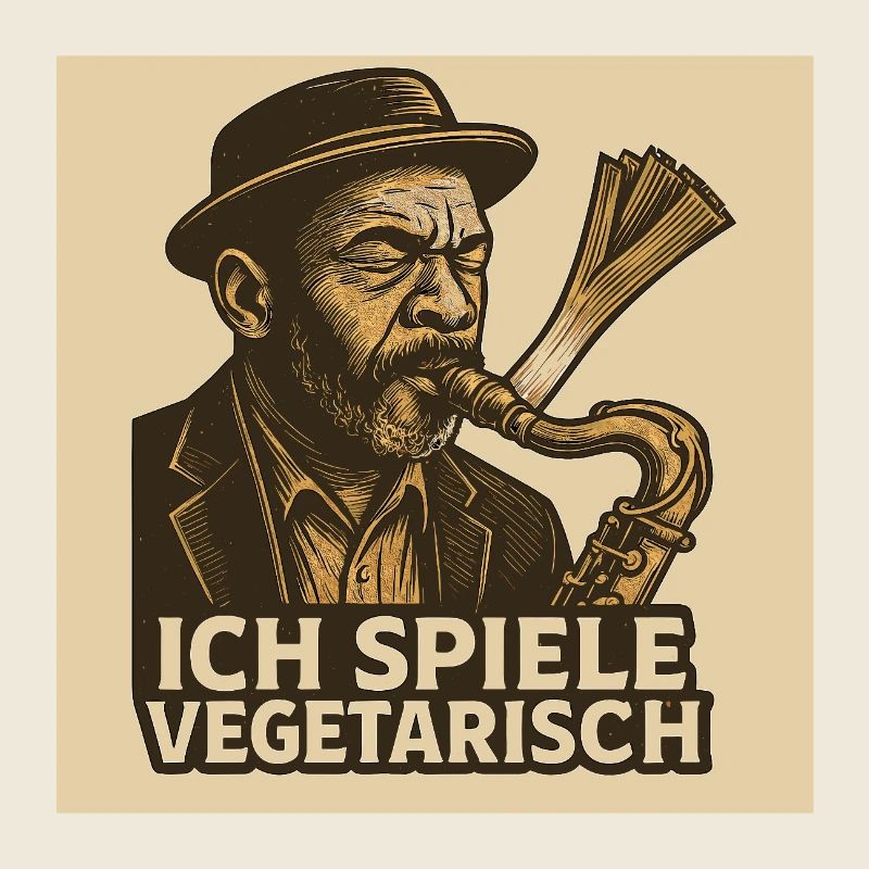 Saxophon Ich spiele vegetarisch
