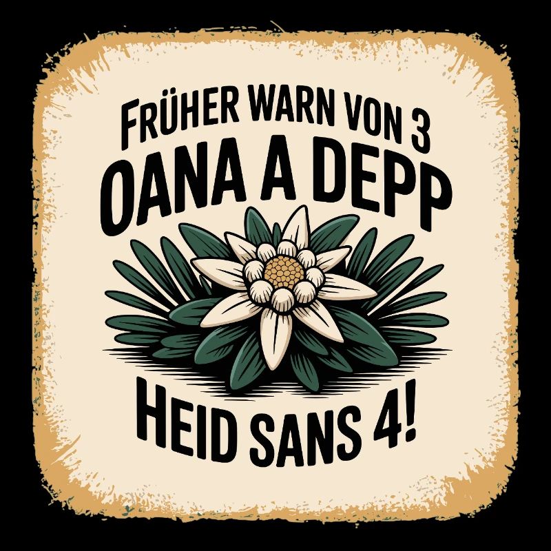 Frueher warn von 3 oana a Depp - Heid sans 4