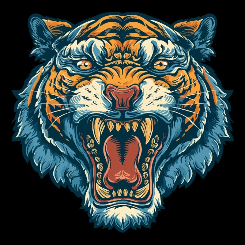 Brüllender Tiger – Wildes Power-Design.