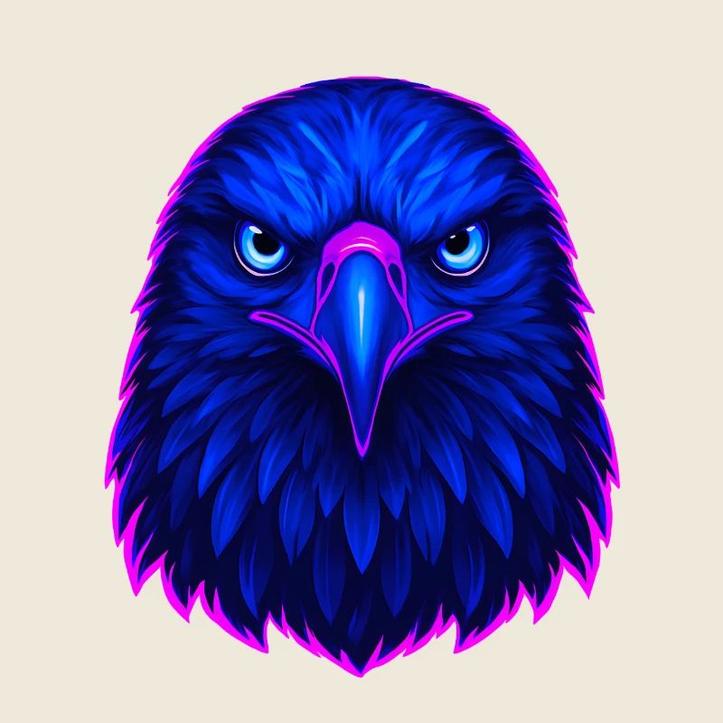 Blue Eagle Neon Art