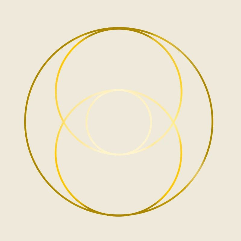 Vesica Piscis - Farbverlauf Gold Version