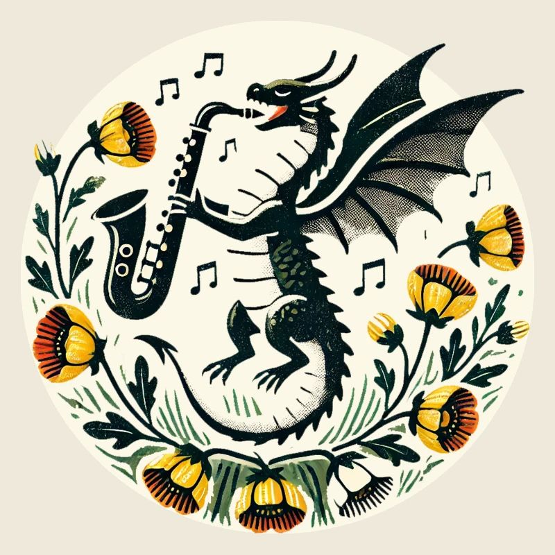 Saxophone Dragon Jazz Fantasy