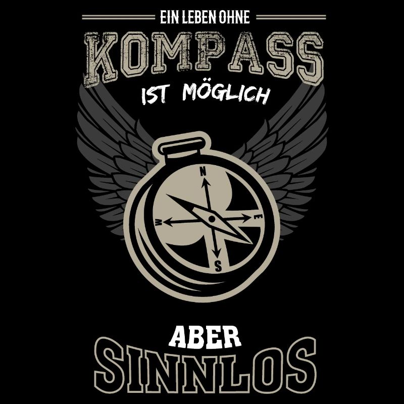 Kompass Geocaching Leben sinnlos - Geschenk