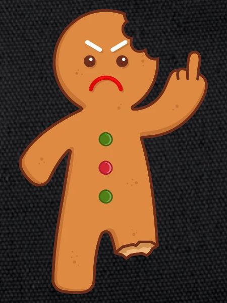 Lebkuchenmann Stinkefinger Mittelfinger
