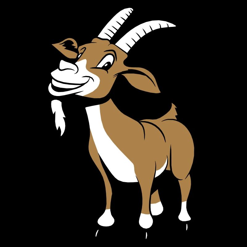 La chèvre rit gentiment