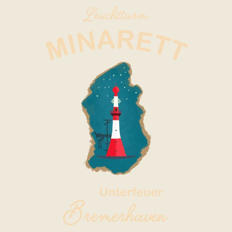 Bremerhaven, phare sous le feu, minaret,