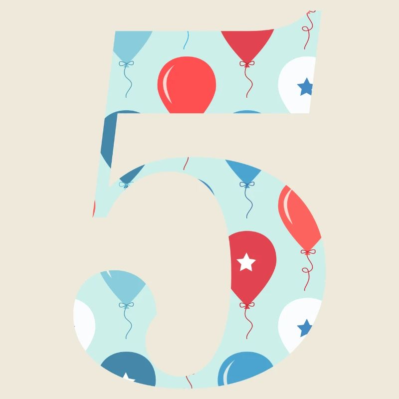5th anniversary balloon