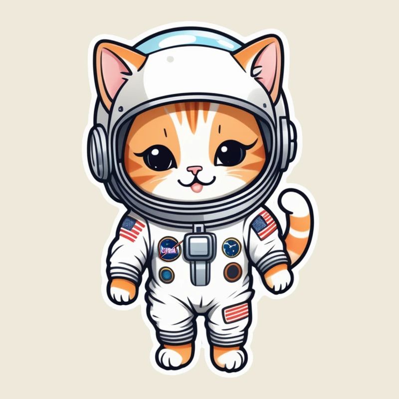 chat astronaute - espace