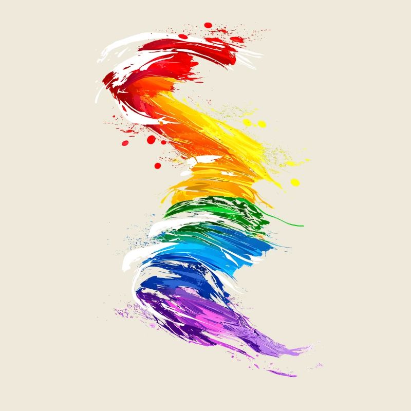 Abstraktes Regenbogen Pride Tornado Design - Lebendig