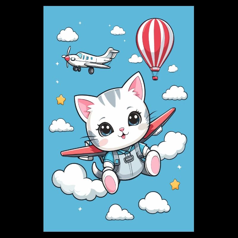 Süße Fliegende Katze