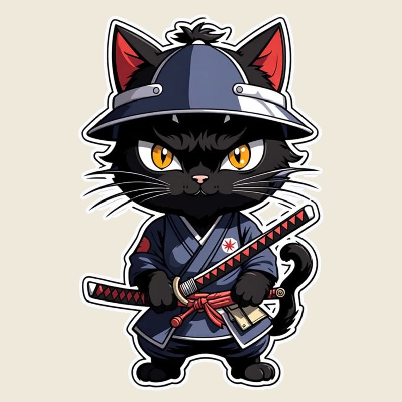Ninja Katze - Samurai Kätzchen