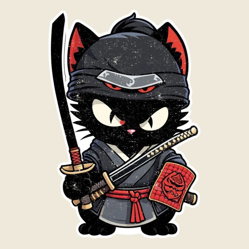 Ninja Katze - Samurai Kätzchen