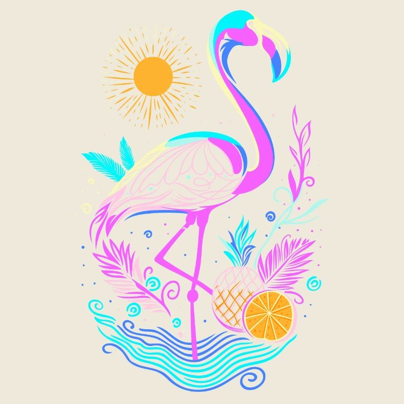 Flamingo Ananas Früchte