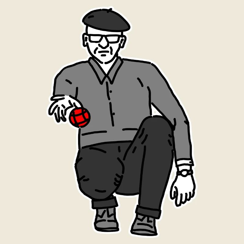 Petanque Player Right-Handed