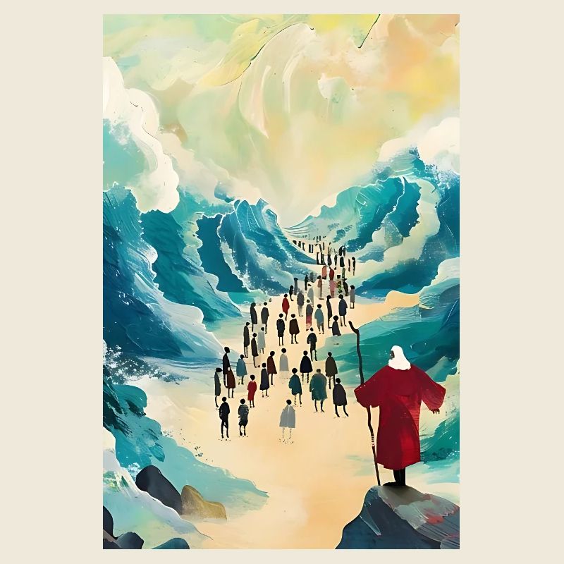 W6 Moses Moses Teilt Das Rote Meer 3 Stücke, Digit