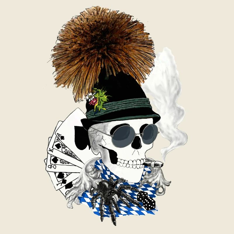 Wiesnskull with glasses
