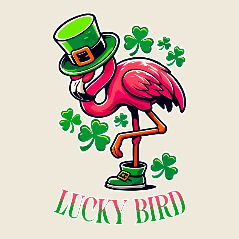 Lucky Bird – St. Patrick’s Flamingo