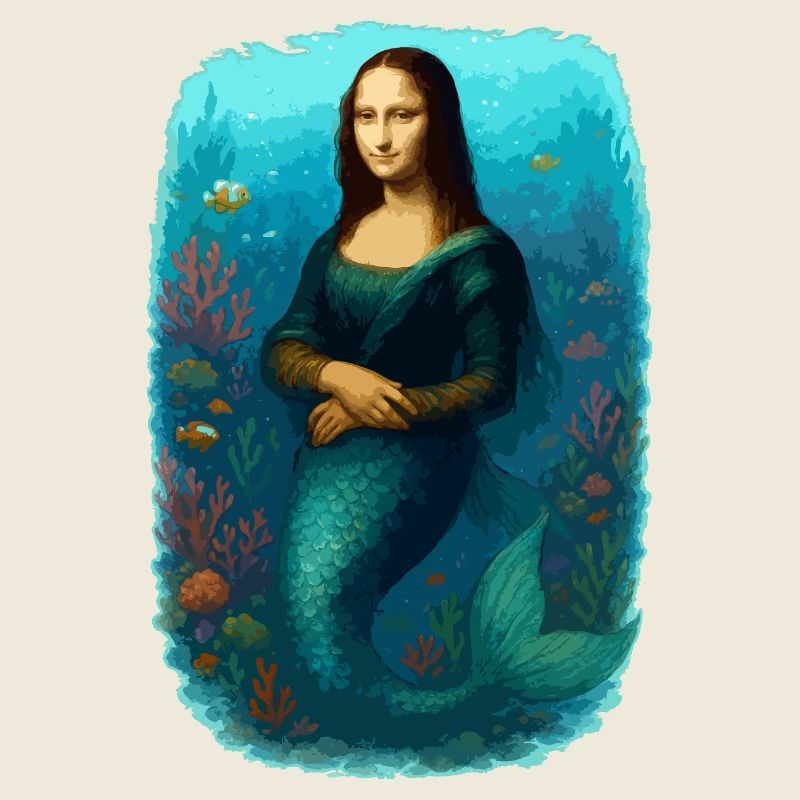 Mona Lisa mermaid