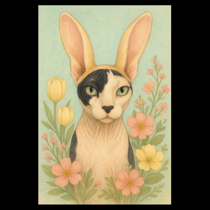 Chat Sphynx de Pâques