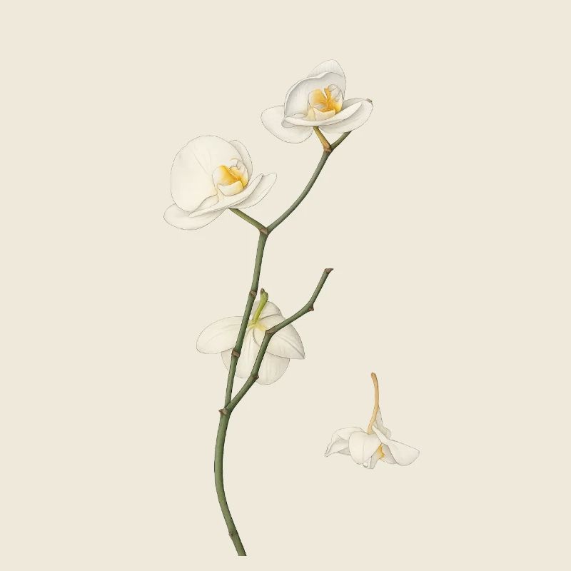 Elegant White Orchid Flower