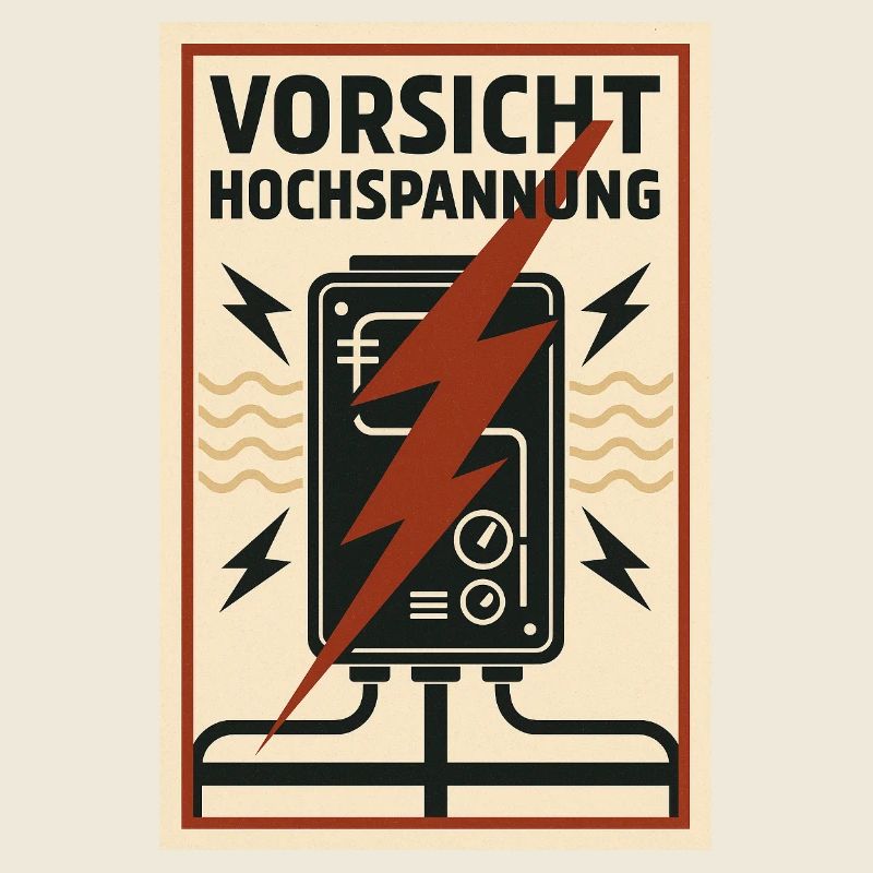 Caution High Voltage Current Warning Sign