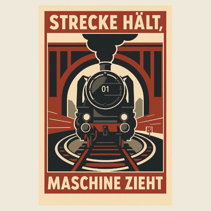 Railway Track Holds Machine Pulls