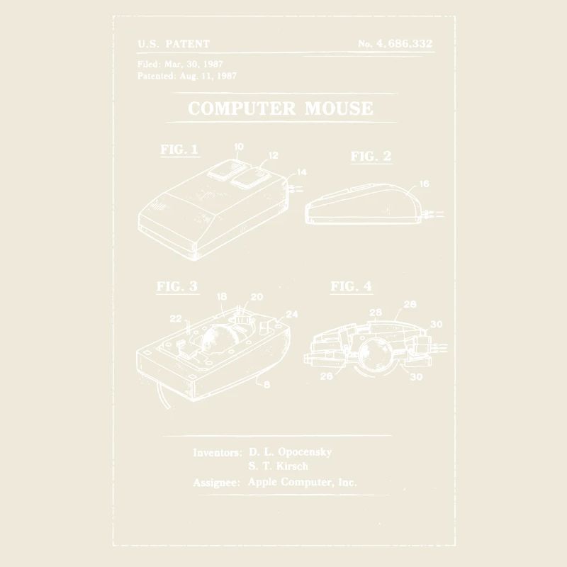 Retro-Computermaus-Bauplan