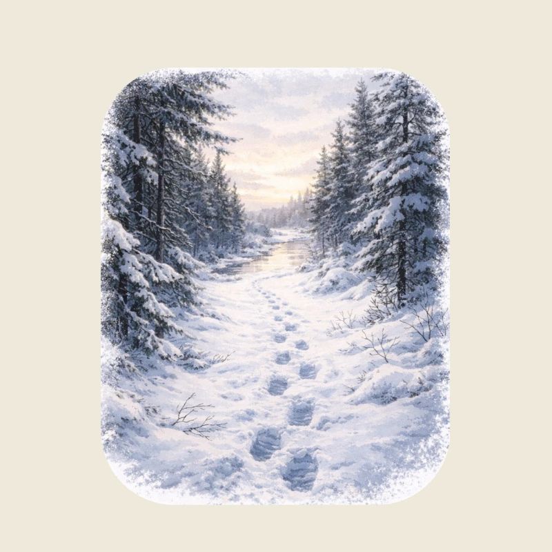 Winterwaldpfad Morgenschein