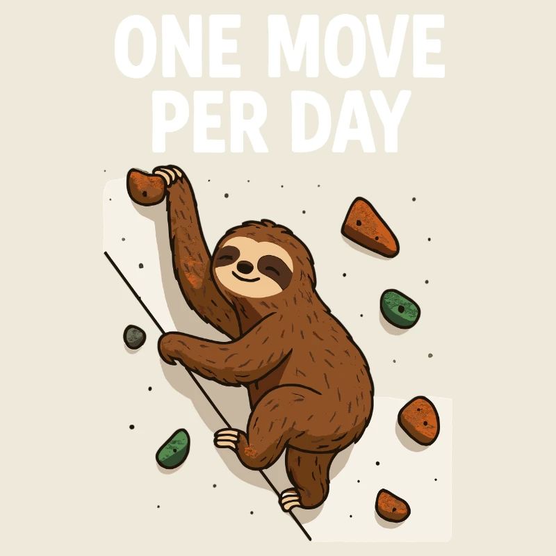 Faultier Bouldern: One Move Per Day Design