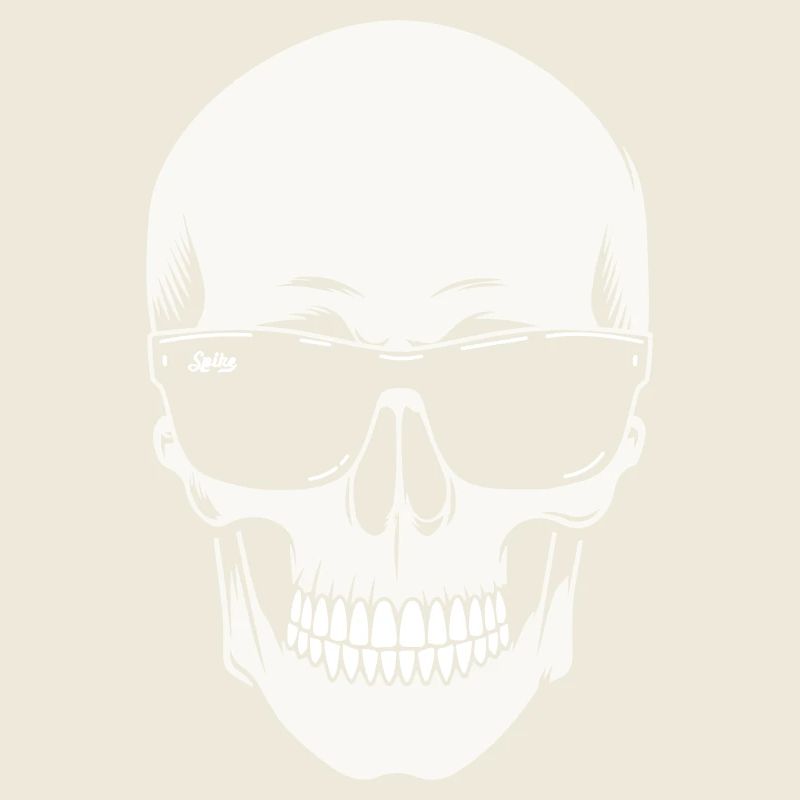 Skeleton with sunglasses in black and white vector