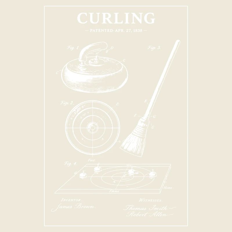 Curling Blueprint-Artwork