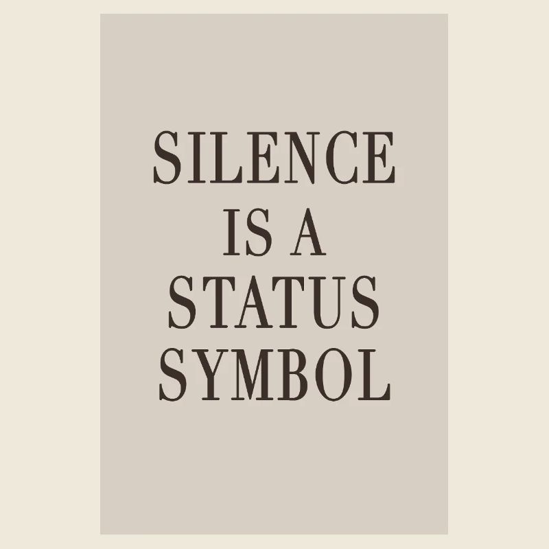 Le silence est un symbole de statut – Luxe silencieux