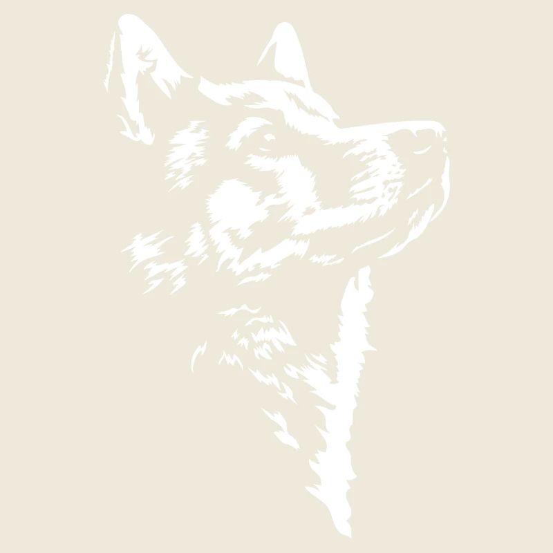 Chien en silhouette de Spitz finlandais Wilsigns