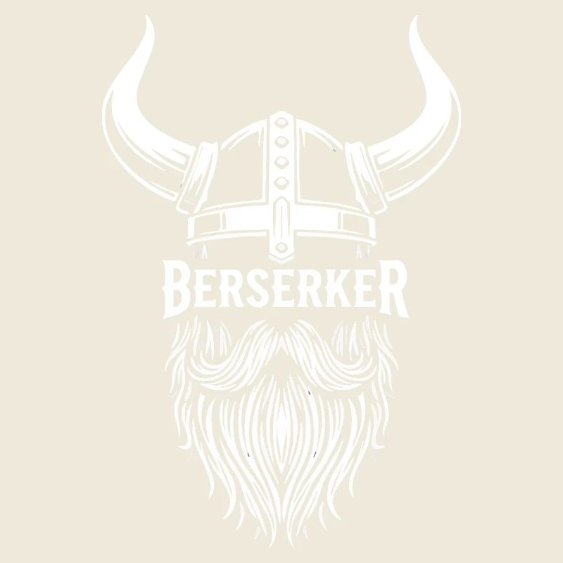 Viking Berserker Horned Helmet Beard Mascot