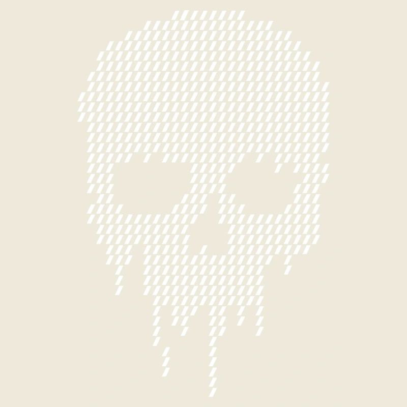 Tropfender Pixelschädel