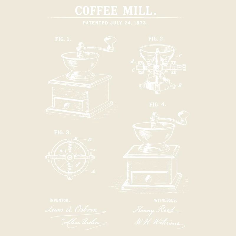Plan de brevet de moulin à café
