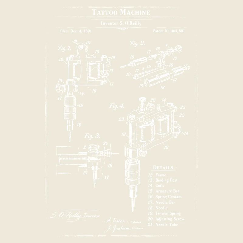 Tattoo Machine blueprint design