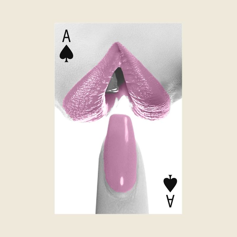 Minimalistisches Lippen & Nagel Design Pink