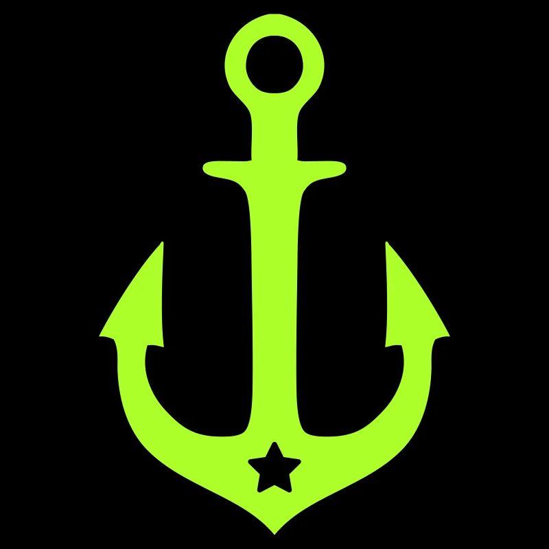 Neon anchor with star badge