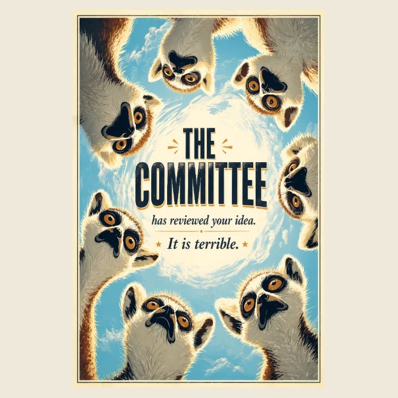 Das Komitee-Lemurs-Plakat