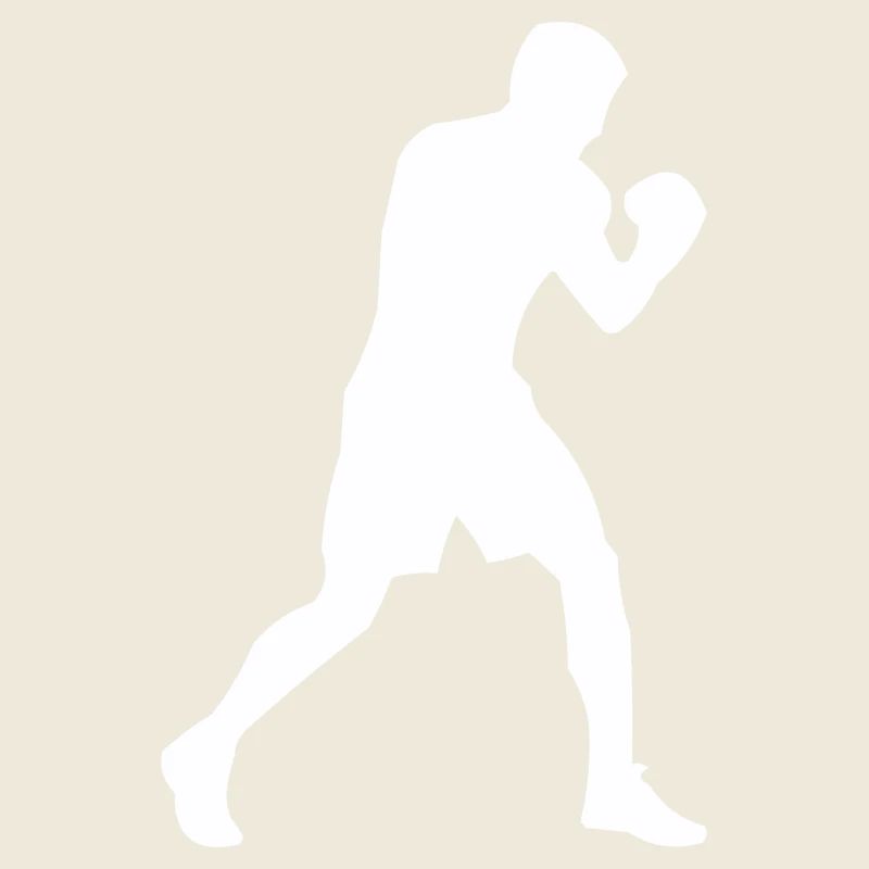 Boxer-Silhouette in Bewegung