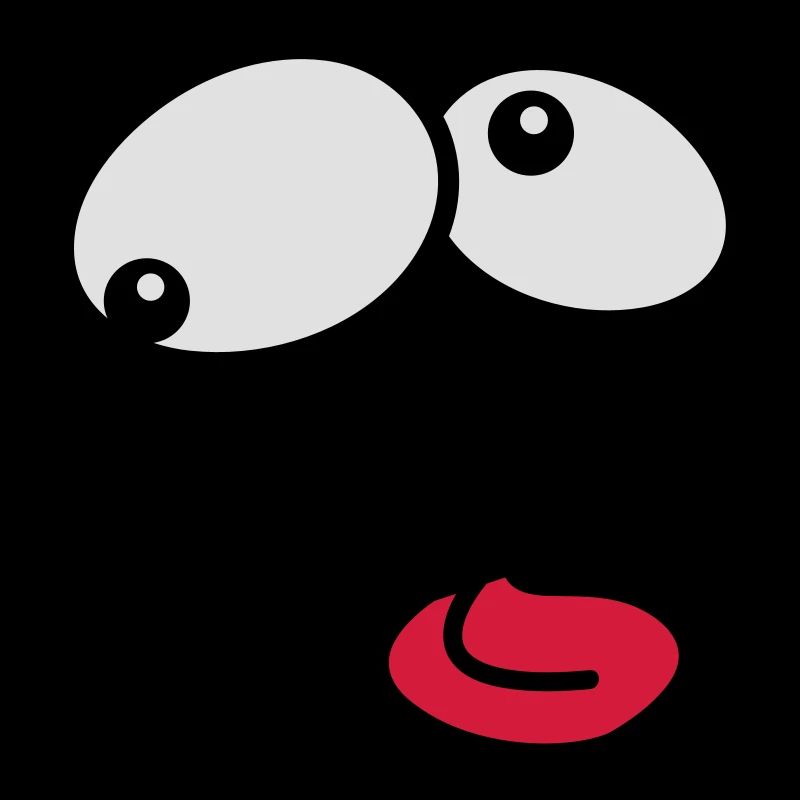 Dummes Verrücktes Grimasse Comic Cartoon Gesicht