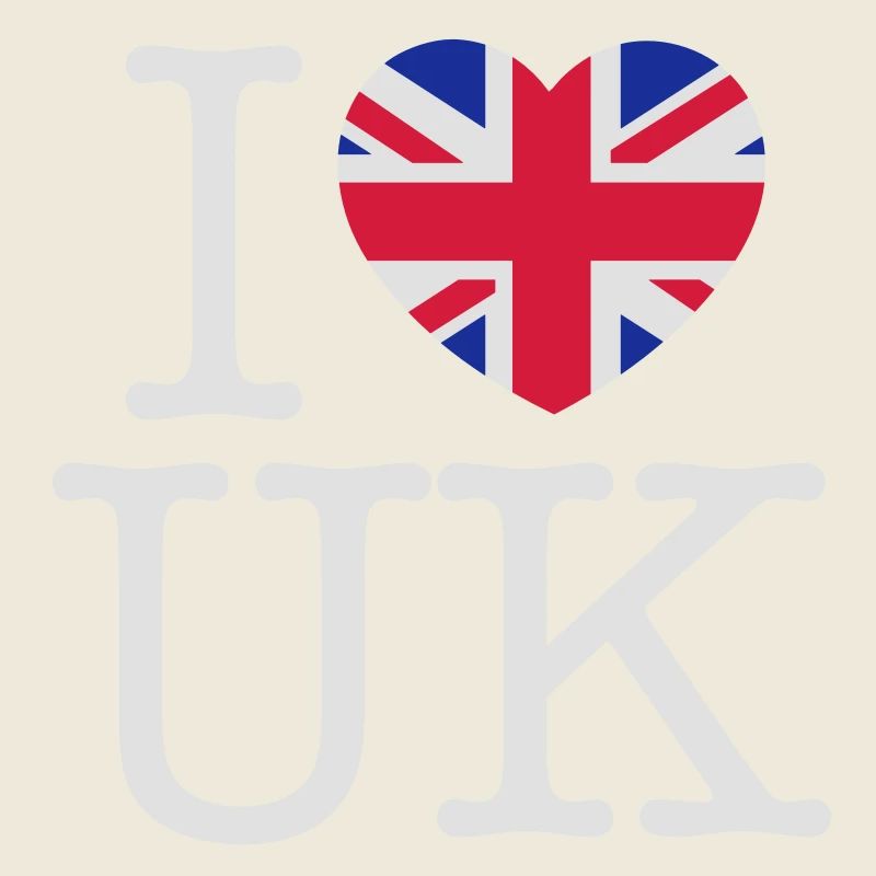 Ich liebe Großbritannien (weiß)