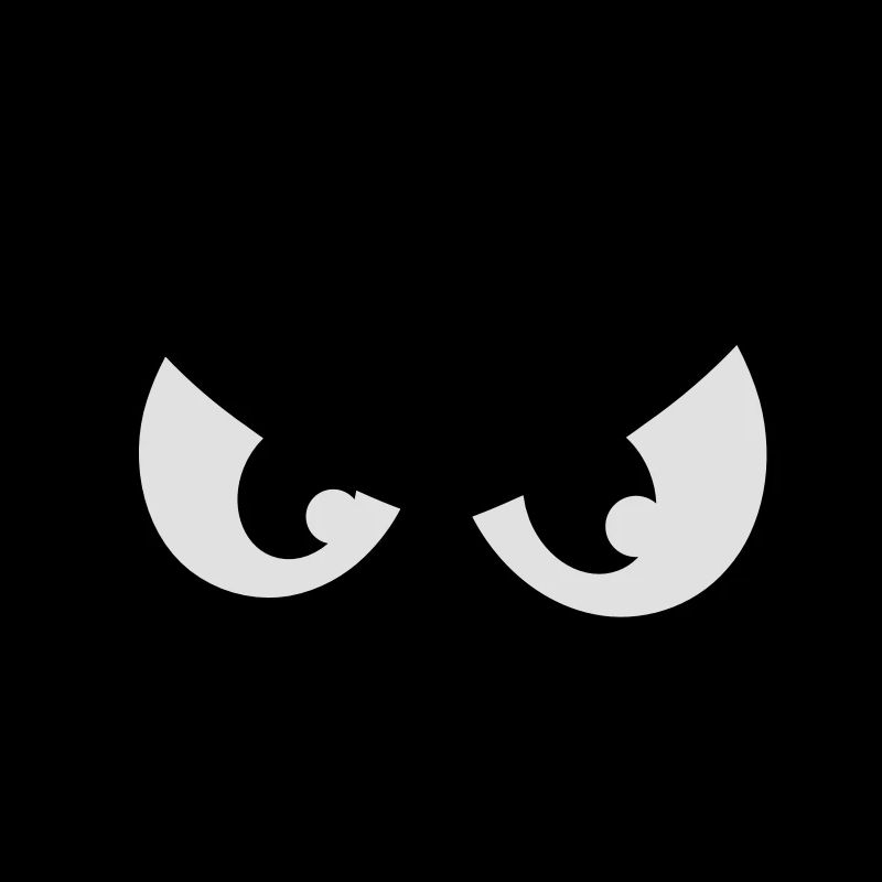 Evil wicked angry cartoon face